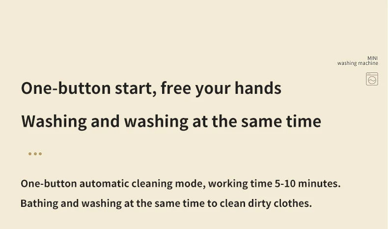 Wireless 1L Mini Washing Machine Portable Underwear Cleaner Socks Washing Machine Dehydratable Laundry Bucket
