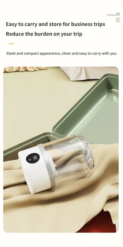 Wireless 1L Mini Washing Machine Portable Underwear Cleaner Socks Washing Machine Dehydratable Laundry Bucket
